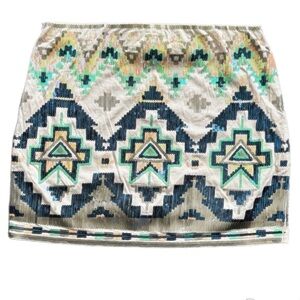 Express Tribal / Boho Glam / Festival Sequin Skirt Size Small